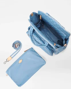 MZ Wallace Metro|Totes|Pickleball Tote CornflowerBlue/Pebble