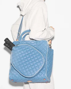 MZ Wallace Metro|Totes|Pickleball Tote CornflowerBlue/Pebble