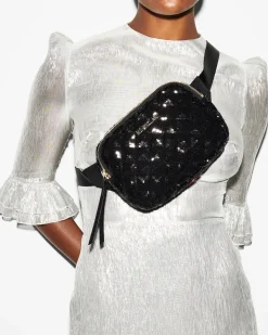 MZ Wallace Madison|Belt Bags & Slings|Quilted Madison Belt Bag BlackSequin