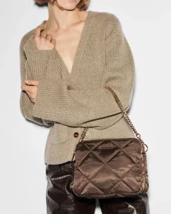 MZ Wallace Crossbody|Madison|Quilted Madison Crossbody Walnut