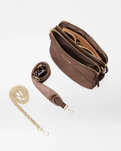 MZ Wallace Crossbody|Madison|Quilted Madison Crossbody Walnut