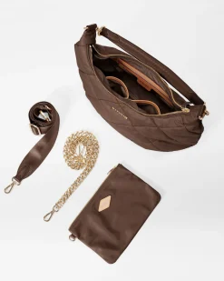 MZ Wallace Madison|Quilted Madison Shoulder Bag Walnut