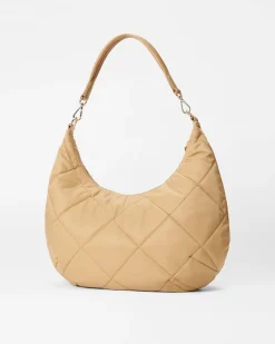 MZ Wallace Madison|Shoulders|Quilted Madison Shoulder Bag Camel
