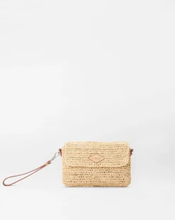 MZ Wallace Accessories|Raffia|Raffia Convertible Crossbody Camel