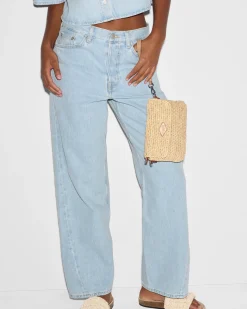 MZ Wallace Accessories|Raffia|Raffia Convertible Crossbody Camel
