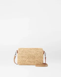 MZ Wallace Accessories|Raffia|Raffia Convertible Crossbody Camel