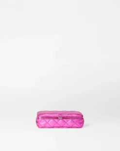 MZ Wallace Accessories|Retro Frame Case HotPinkMetallicLeather