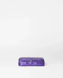 MZ Wallace Accessories|Retro Frame Case PurpleMetallicLeather
