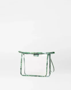 MZ Wallace Metro|Accessories|Small Clear Metro Clutch ClearWithTropicalPalm