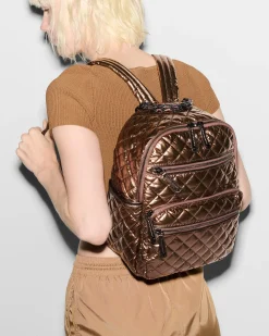 MZ Wallace Crosby|Backpacks|Small Crosby Backpack CopperMetallicLacquer