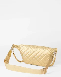 MZ Wallace Crosby|Belt Bags & Slings|Small Crosby Sling LightGoldPearlMetallic
