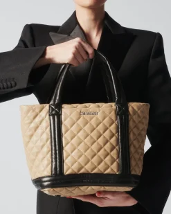 MZ Wallace Totes|MZW Exclusives|Small Empire Tote Black/CamelLeather
