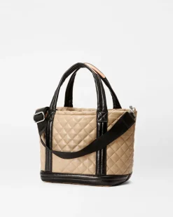 MZ Wallace Totes|MZW Exclusives|Small Empire Tote Black/CamelLeather