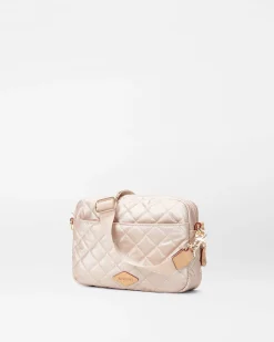 MZ Wallace Metro|Crossbody|Small Metro Camera Bag PaleRoseGoldMetallic