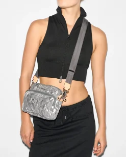 MZ Wallace Metro|Crossbody|Small Metro Camera Bag SilverMetallicCamo