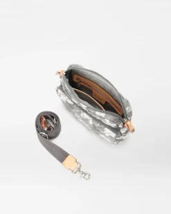 MZ Wallace Metro|Crossbody|Small Metro Camera Bag SilverMetallicCamo