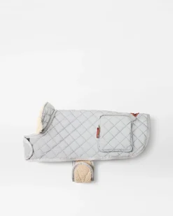 MZ Wallace Accessories|Small MZW Dog Coat SilverReflectiveW/TanSherpa