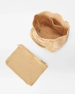 MZ Wallace Raffia|Totes|Small Raffia Tote Raffia/Camel
