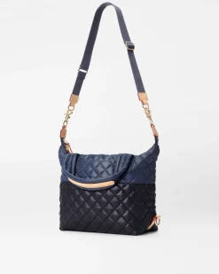 MZ Wallace Metro|Crossbody|Small Sutton Deluxe Black/NavyColorBlock