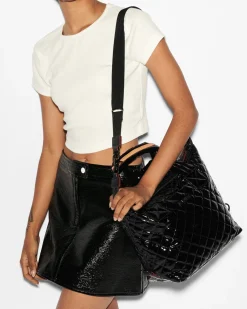 MZ Wallace Metro|Crossbody|Small Sutton Deluxe BlackLacquer
