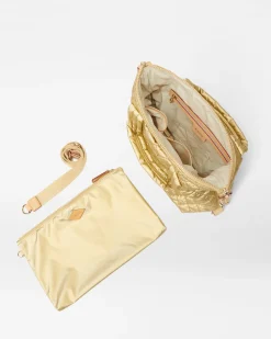 MZ Wallace Metro|Crossbody|Small Sutton Deluxe LightGoldPearlMetallic