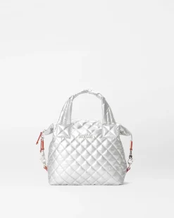 MZ Wallace Metro|Crossbody|Small Sutton Deluxe MatteSilver
