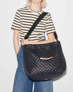 MZ Wallace Metro|Travel|The Metro Tote® Deluxe - Large BlackRec