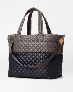 MZ Wallace Metro|Totes|The Metro Tote® Deluxe - Large Black/MagnetColorBlock