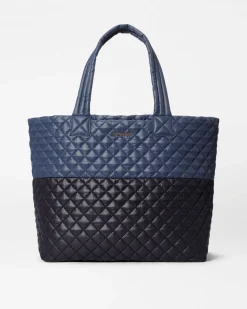 MZ Wallace Metro|Travel|The Metro Tote® Deluxe - Large Black/NavyColorBlock