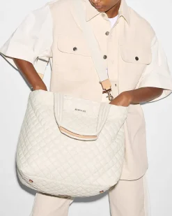 MZ Wallace Metro|Totes|The Metro Tote® Deluxe - Large Sandshell