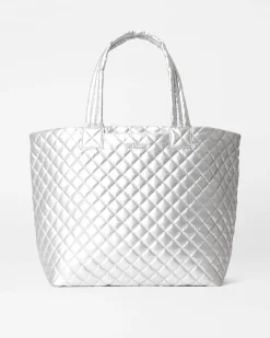 MZ Wallace Metro|Totes|The Metro Tote® Deluxe - Large MatteSilver