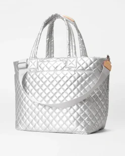 MZ Wallace Metro|Totes|The Metro Tote® Deluxe - Large MatteSilver