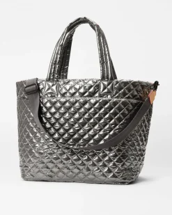 MZ Wallace Metro|Totes|The Metro Tote® Deluxe - Large PewterMetallic