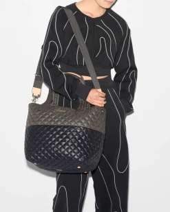 MZ Wallace Metro|Totes|The Metro Tote® Deluxe - Medium Black/MagnetColorBlock