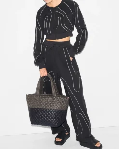 MZ Wallace Metro|Totes|The Metro Tote® Deluxe - Medium Black/MagnetColorBlock