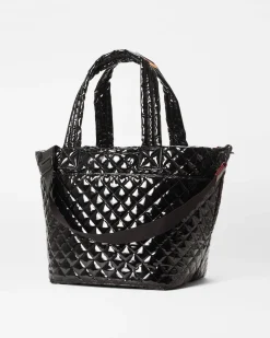 MZ Wallace Metro|Totes|The Metro Tote® Deluxe - Medium BlackLacquer