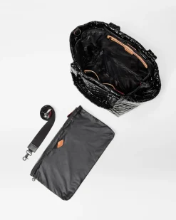 MZ Wallace Metro|Totes|The Metro Tote® Deluxe - Medium BlackLacquer