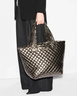 MZ Wallace Metro|Totes|The Metro Tote® Deluxe - Medium MoondustMetallicLacquer