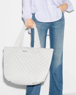 MZ Wallace Metro|Totes|The Metro Tote® Deluxe - Medium PebbleLiquid