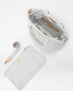 MZ Wallace Metro|Totes|The Metro Tote® Deluxe - Medium PebbleLiquid