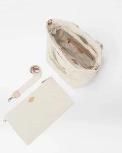 MZ Wallace Metro|Totes|The Metro Tote® Deluxe - Medium Sandshell