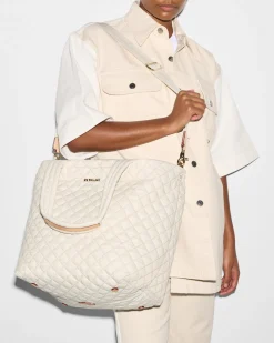 MZ Wallace Metro|Totes|The Metro Tote® Deluxe - Medium Sandshell