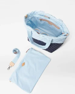 MZ Wallace Metro|Totes|The Metro Tote® Deluxe - Medium Dawn/CrystalBlue