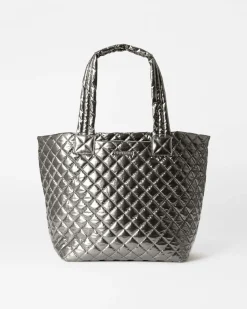 MZ Wallace Metro|Totes|The Metro Tote® Deluxe - Medium PewterMetallic