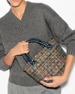 MZ Wallace Totes|Metro|The Metro Tote® Deluxe - Mini GoldMultiTweed