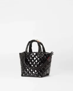 MZ Wallace Metro|Crossbody|The Metro Tote® Deluxe - Micro BlackLacquer