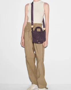 MZ Wallace Crossbody|Metro|The Metro Tote® Deluxe - Micro Raisin