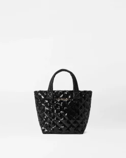 MZ Wallace Metro|Totes|The Metro Tote® Deluxe - Micro BlackSequin