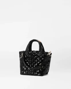MZ Wallace Metro|Totes|The Metro Tote® Deluxe - Micro BlackSequin
