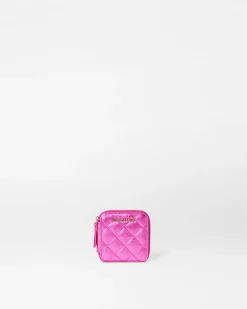 MZ Wallace Accessories|Travel Sewing Kit HotPinkMetallicLeather